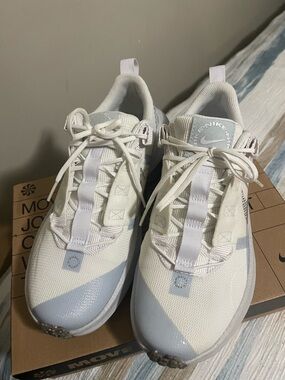 Nike White and Light Gray Athletic Sneakers